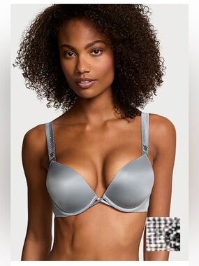 Victoria’s Secret Bombshell Add-2-Cups Scattered Shine Strap Push-Up Bra 32D